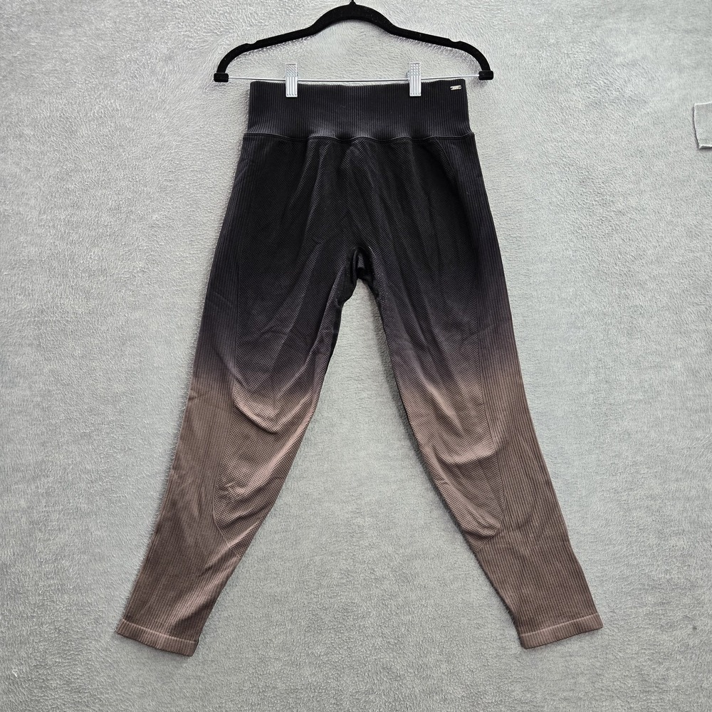 PINK Women Activewear Pants L Black Legging Ombre Yoga 24"